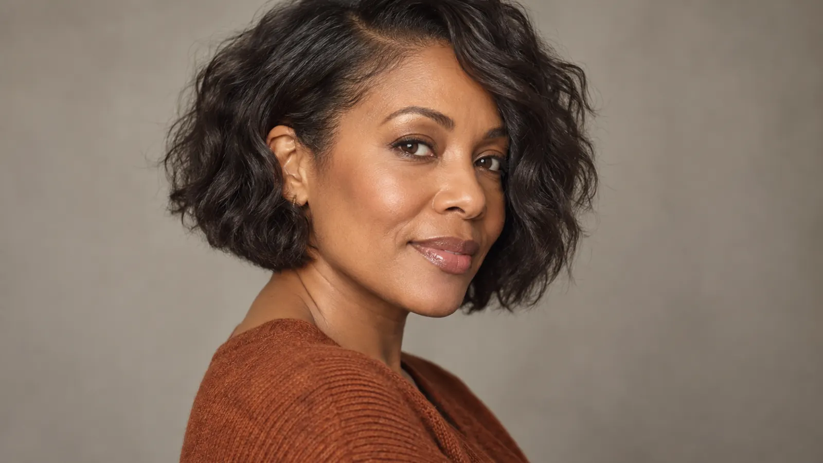 Chin-length textured bob with a deep side part